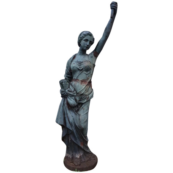 Ancienne Grande Statue de jardin Fonte/statue femme ancienne/extérieur ancien