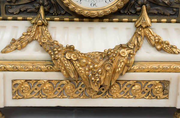 Antique French Napoleon III clock, 19th century.
