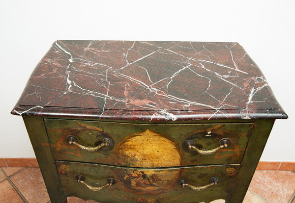 Antiker französischer Louis XIV Nachttisch mit dem Stempel „dubois 1683“.