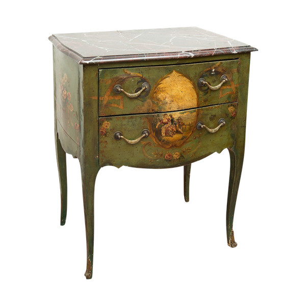 Antiker französischer Louis XIV Nachttisch mit dem Stempel „dubois 1683“.