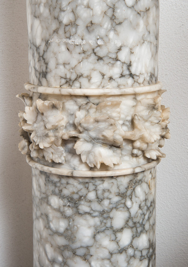 Ancient Alabaster Column from the Second Half of the 19th Century. Rome (Italy)
