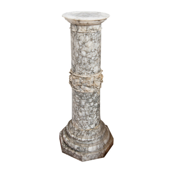 Ancient Alabaster Column from the Second Half of the 19th Century. Rome (Italy)