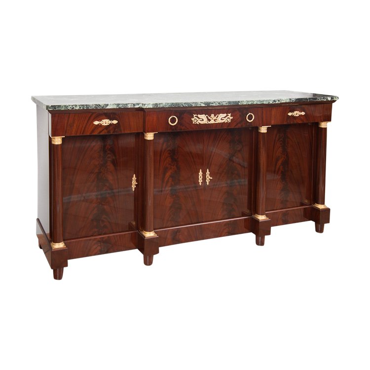 Credenza Antica in Stile Impero Francese, Epoca Primi del XX Secolo.