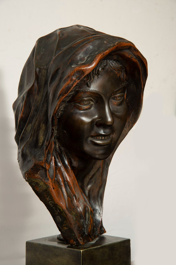 Sculpture En Bronze Ancienne Naples. Epoque 20ème Siècle. signèe Gemito