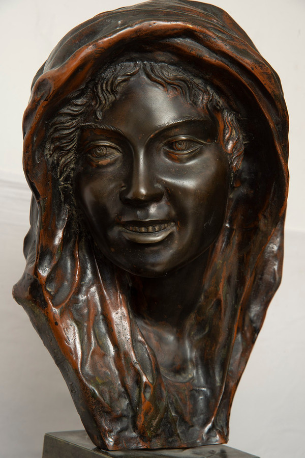Sculpture En Bronze Ancienne Naples. Epoque 20ème Siècle. signèe Gemito
