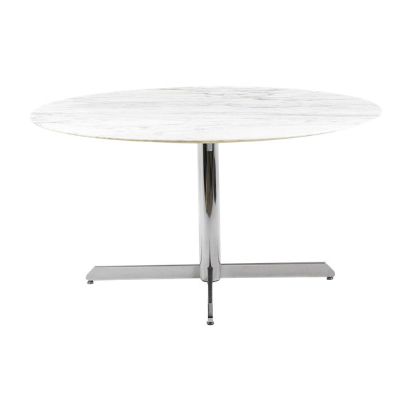 Florence Knoll for Knoll. Table in marble and chromed metal. Circa 1960. LS55671908U