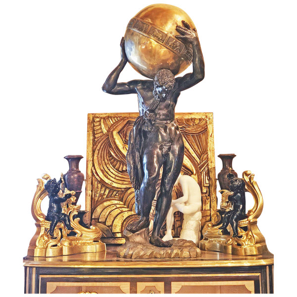 Emile Pinedo (1840-1916) Importante Bronzo di Ercole Ht 88 Cm