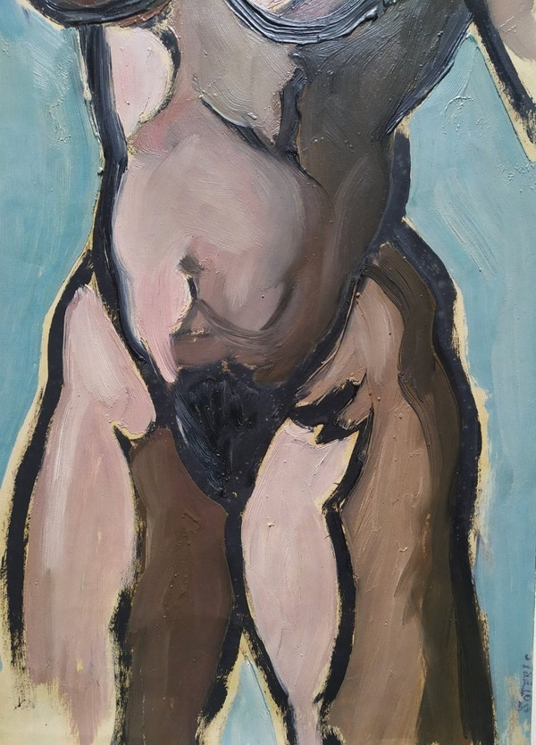 Dipinto ad olio di nudo di Jorge Soteras