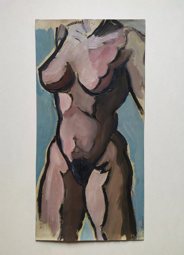 Dipinto ad olio di nudo di Jorge Soteras