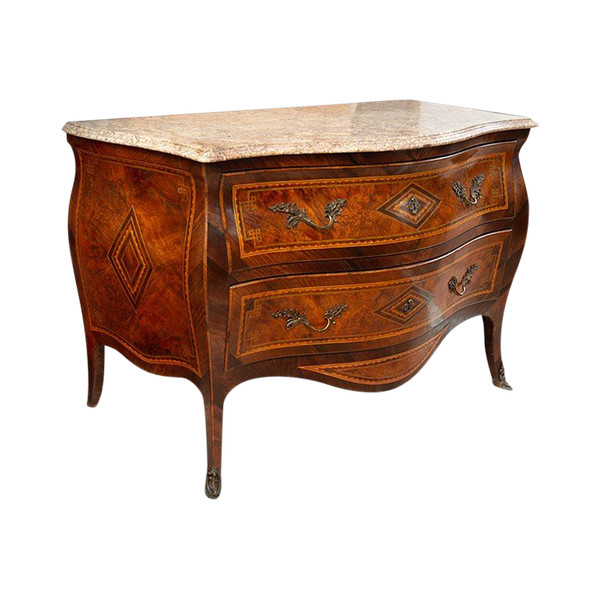 Commode Ancienne Napolitaine (ITALY) Louis XV Epoque XVIIIème Siècle.