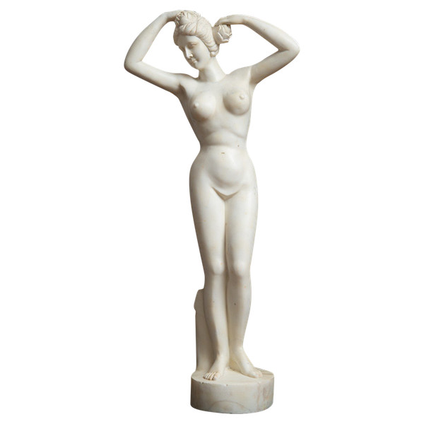 Scultura Antica in Marmo Bianco Statuario, Altezza 148 Cm. Roma XIX secolo.