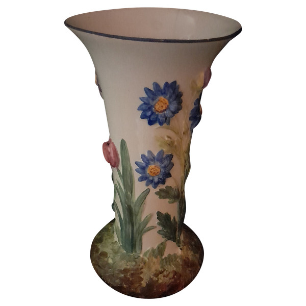 Manufacture  J. Vieillard & Cie Bordeaux Vase en relief