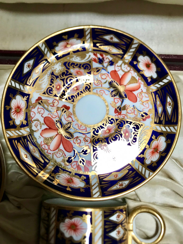 Royal Crown Derby Kaffee-/Mokka-Servicebox aus Porzellan 