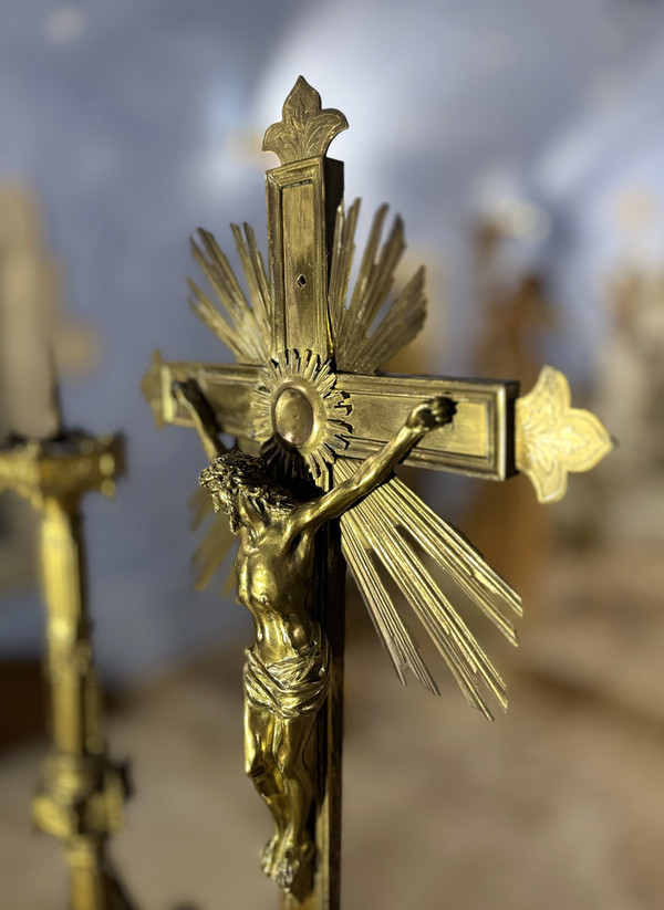 Neo-Gothic Altar Garniture – 19th Century