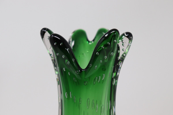 smaragdgrüne Murano-Vase, 1960