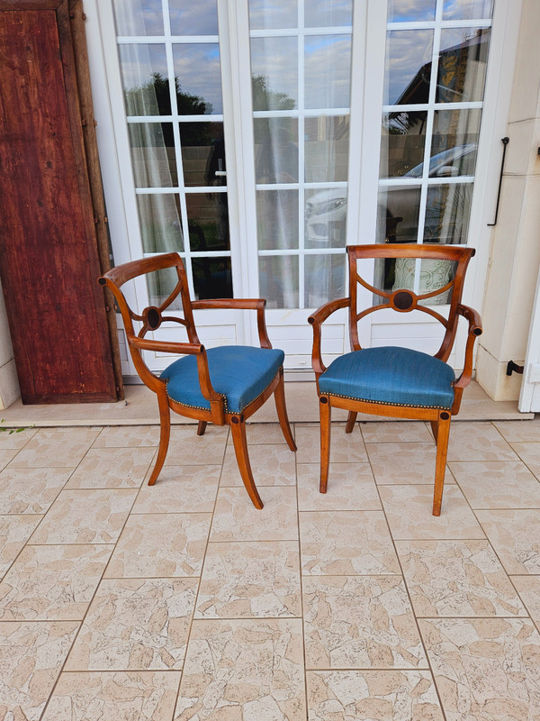 Ernest Boiceau (1881 - 1950) Paire De Fauteuils En Sycomore Et Bois Exotique