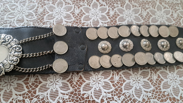 Argentinian Gaucho Leather Belt Circa 1970