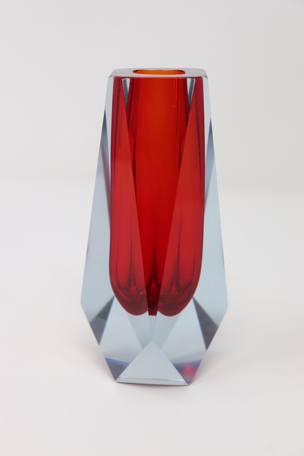 vase en verre de Murano attribué à Flavio Poli pour Alessandro Mandruzzato 1960
