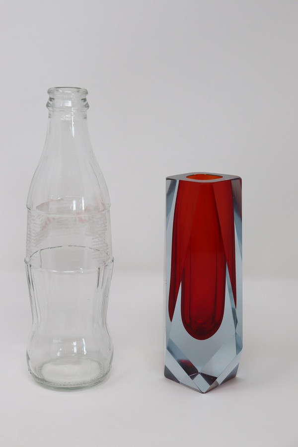 vase en verre de Murano attribué à Flavio Poli pour Alessandro Mandruzzato 1960