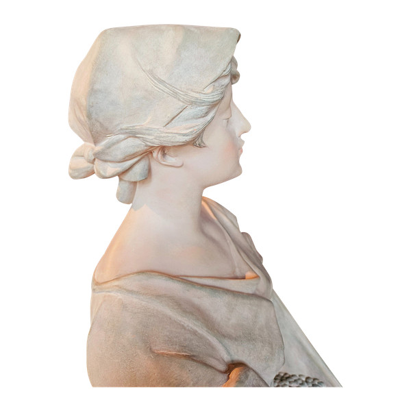 Edouard Drouot (1859-1945) Grande Terre Cuite Art Nouveau 93 Cm