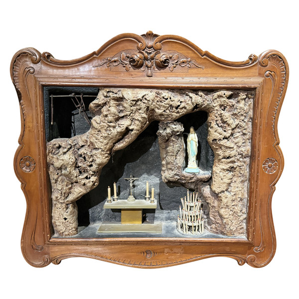 Grande Diorama Della Grotta Di Lourdes - XIX Secolo