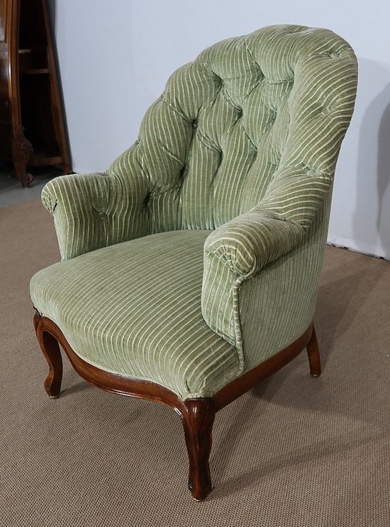  Paire de Fauteuils dits Crapaud, époque Napoléon III – Milieu XIXe 