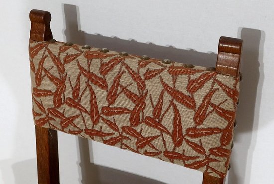  Suite di quattro sedie in rovere in stile monastico - Inizio XX secolo