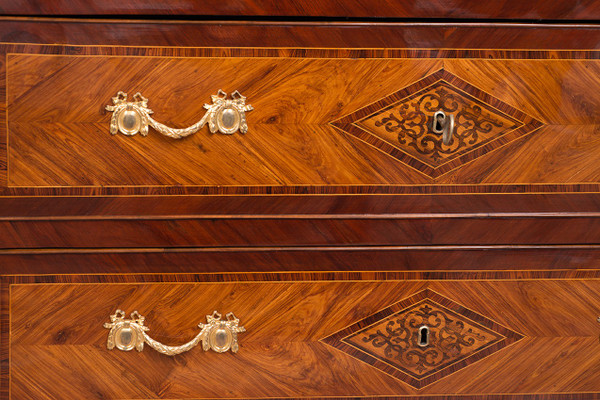 Commode ancienne Napolitaine Louis XVI Epoque XVIIIème Siècle.