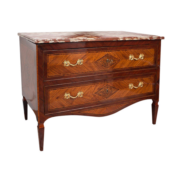 Commode ancienne Napolitaine Louis XVI Epoque XVIIIème Siècle.