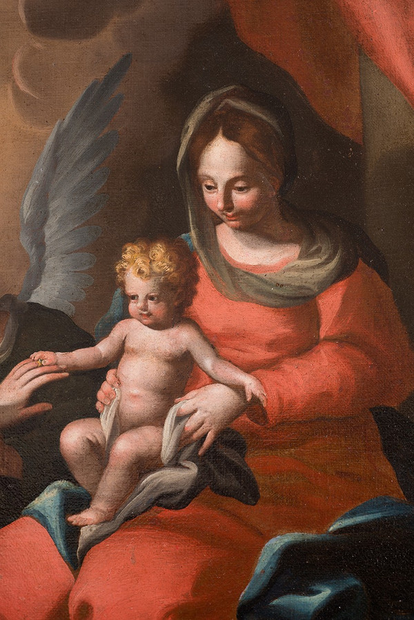 Tableau Ancienne Huile Sur Toile Naples 18ème Siècle