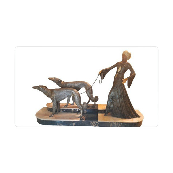 Georges Gori donna con levrieri 