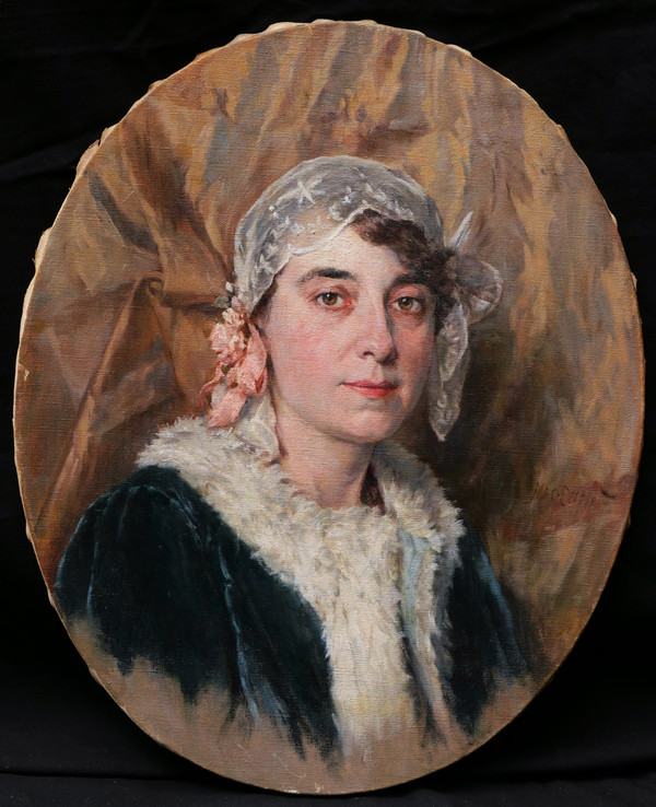 Walter MAC-EWEN, Porträt einer Frau mit Haube