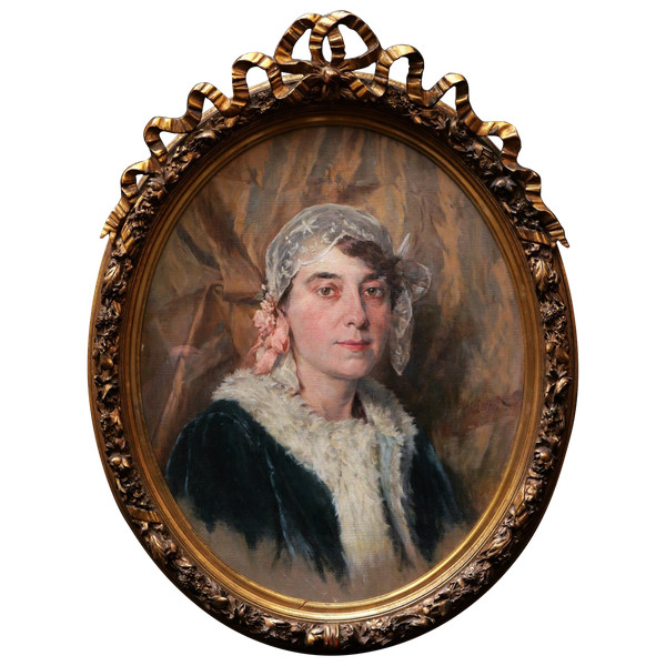 Walter MAC-EWEN, Porträt einer Frau mit Haube