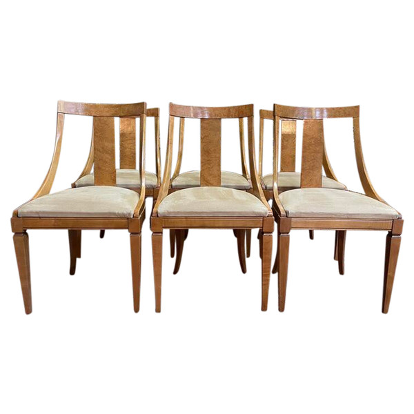 Set of 6 Empire style gondola chairs
