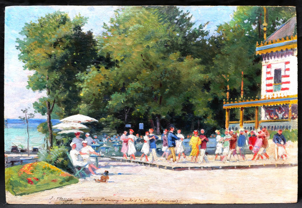 Jules MONGE, Dancers at the Casino-Dancing du Bois de Cise in the Somme