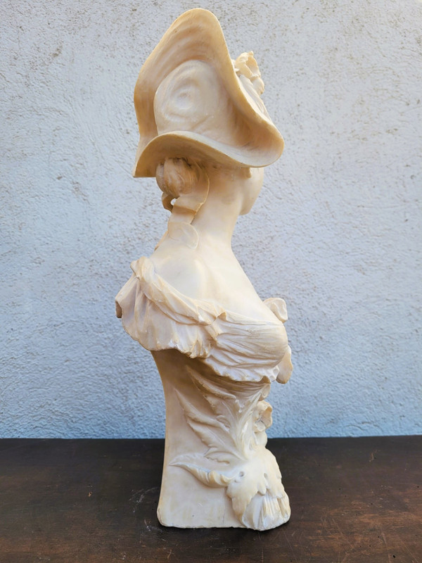 Ant Nelson, Busto di donna, Alabastro, Fine XIX secolo