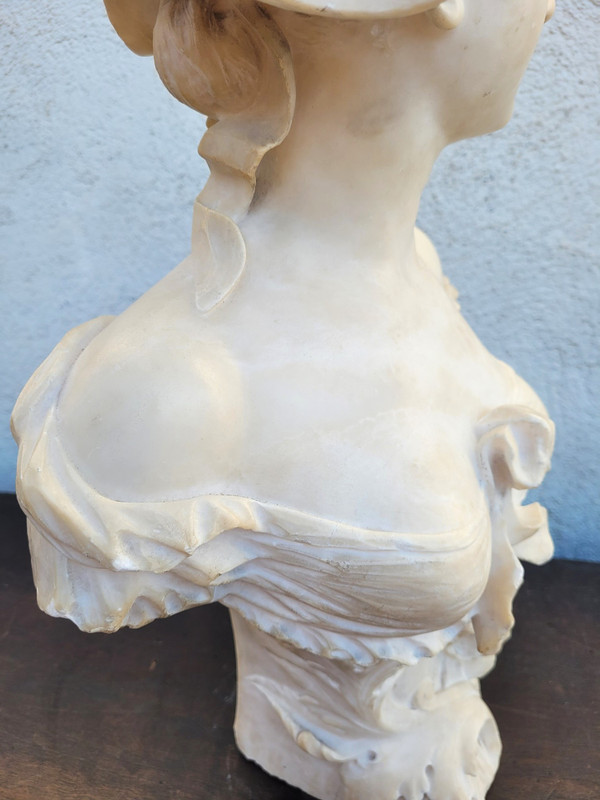 Ant Nelson, Busto di donna, Alabastro, Fine XIX secolo