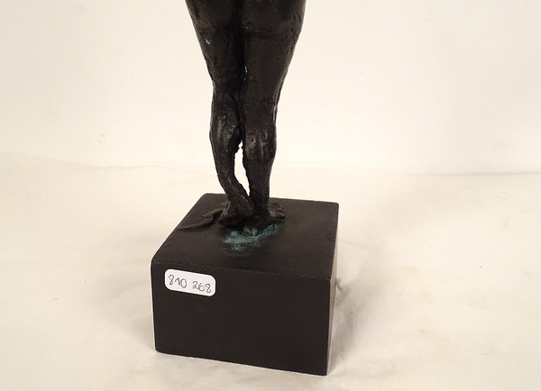 Bronze Sculpture Naked Woman Bow Archer Paul Guiramand Paris School 20th Century