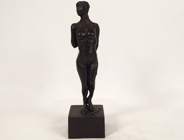 Bronze Sculpture Naked Woman Bow Archer Paul Guiramand Paris School 20th Century
