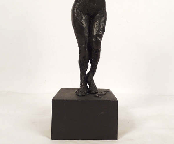 Bronze Sculpture Naked Woman Bow Archer Paul Guiramand Paris School 20th Century