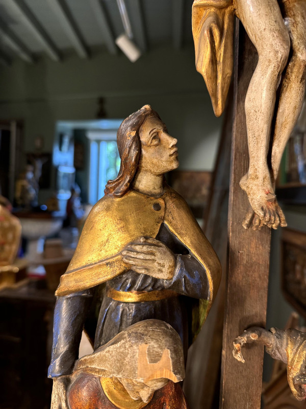 Grand Groupe De Crucifixion Baroque – XVIIIe