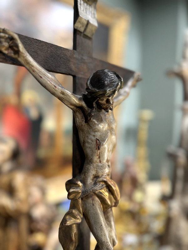 Grand Groupe De Crucifixion Baroque – XVIIIe