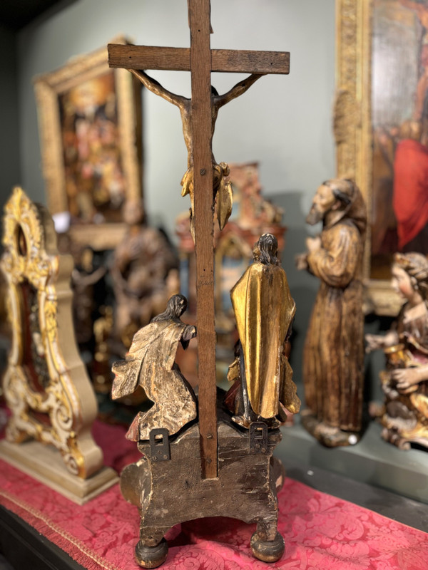 Grand Groupe De Crucifixion Baroque – XVIIIe
