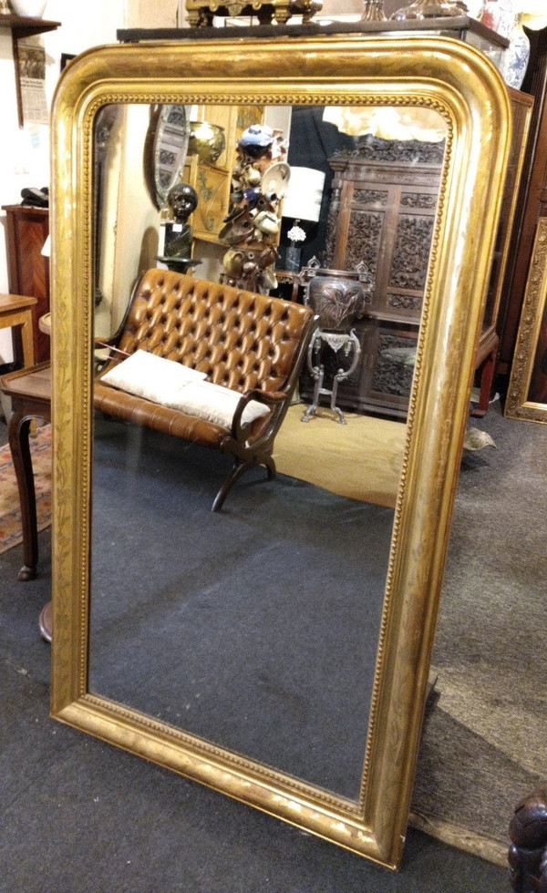 Mirror - Louis-Philippe - Gilded Wood - C. 1880.
