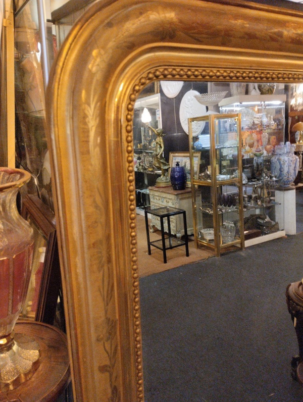 Mirror - Louis-Philippe - Gilded Wood - C. 1880.