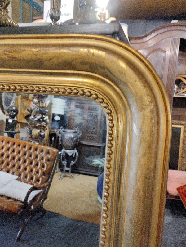 Mirror - Louis-Philippe - Gilded Wood - C. 1880.