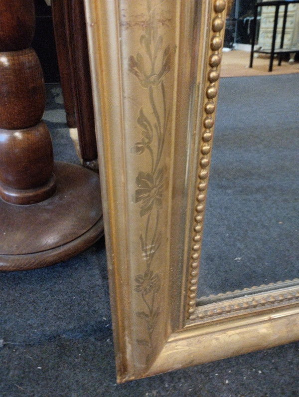 Mirror - Louis-Philippe - Gilded Wood - C. 1880.