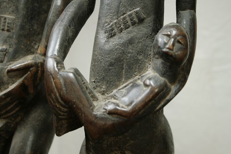 Couple of Baule statues, Ivory Coast.