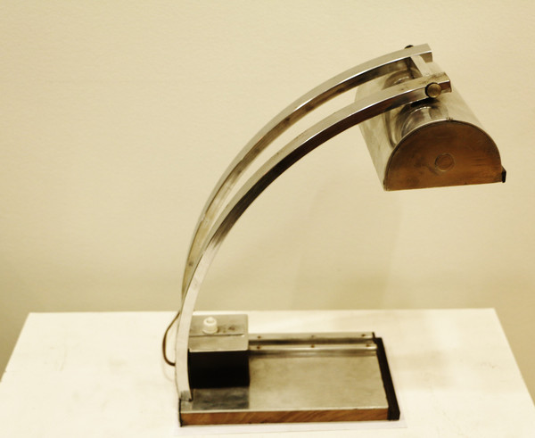 Lampada da tavolo Art Déco degli anni '30 nello spirito di Le Chevallier e Koechlin