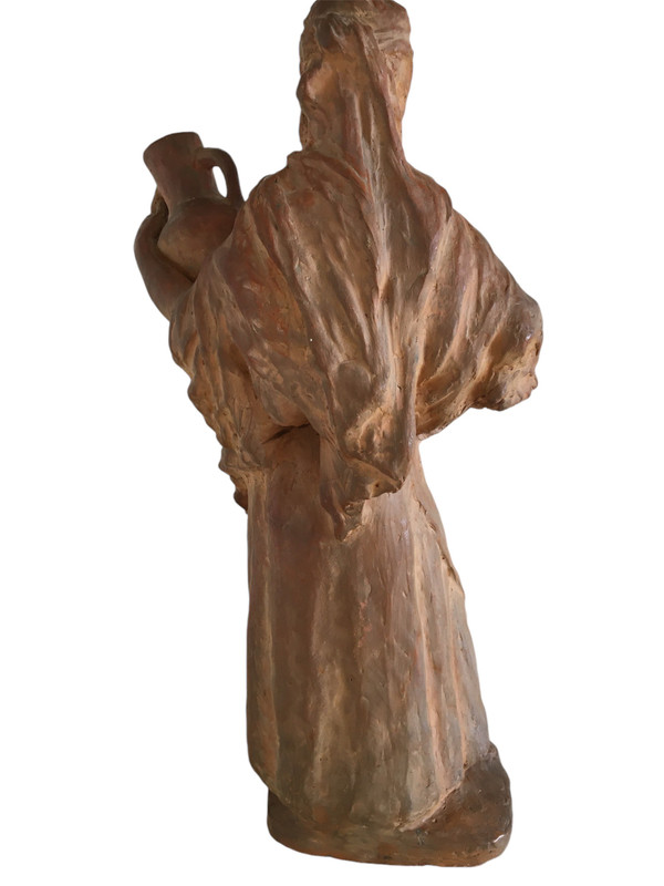 Scultura in terracotta, Donna orientalista, di Léon Fouquet